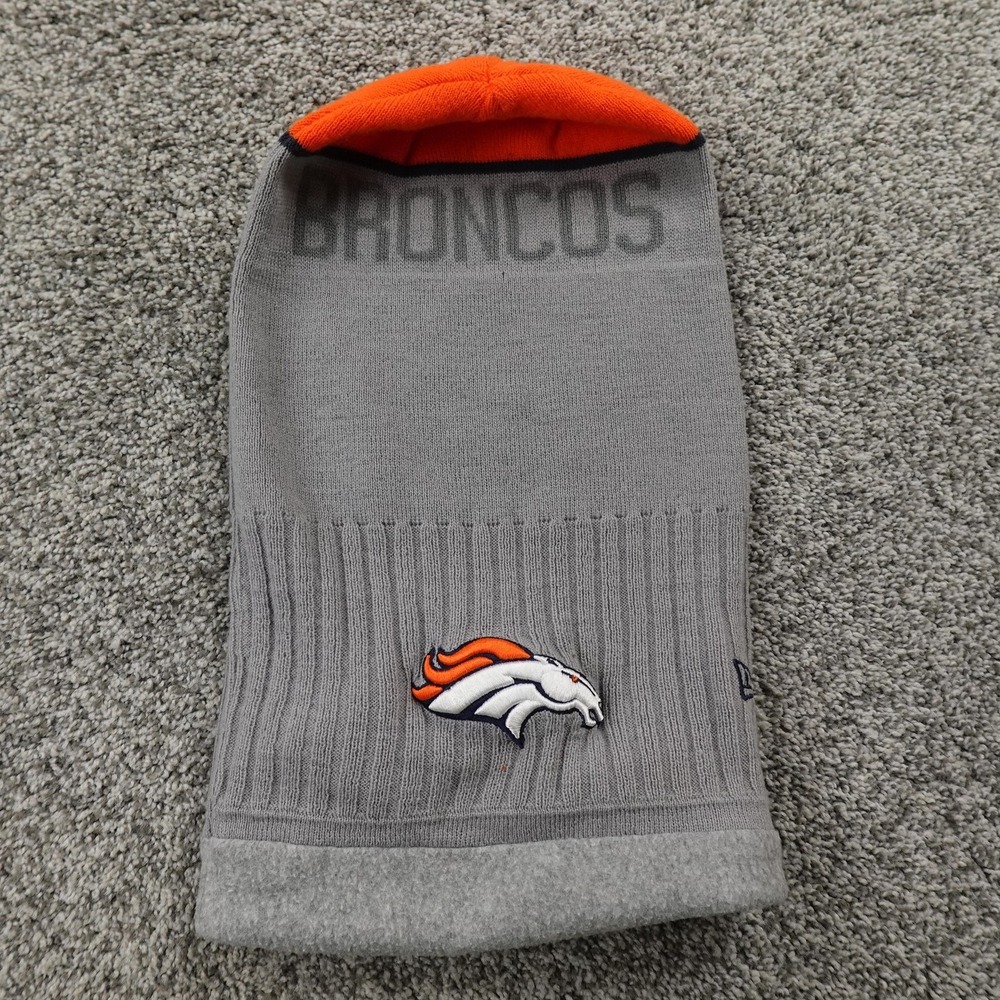 Denver Broncos Hat Mens One Size Fitted Gray NFL Football Knit Beanie New Era